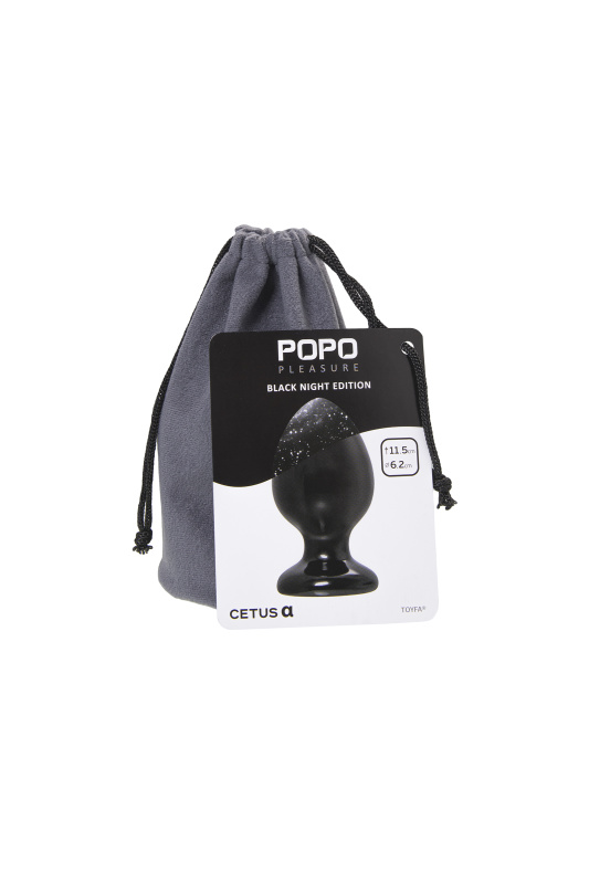 Изображение  Анальная втулка POPO Pleasure by TOYFA Cetus α, PVC, черная, 11,5 см, Ø 6,2 см