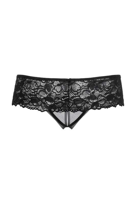 Фото SoftLine Collection, Польша Шортики открытые кружевные SoftLine Collection, черный, S/M
