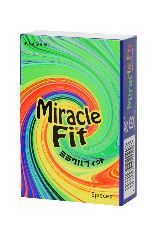Изображение Sagami, Япония Презервативы Sagami, miracle fit, латекс, 18,5 см, 5,2 см, 5 шт.