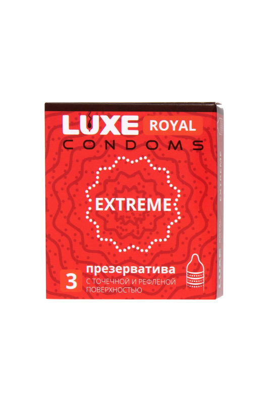 Изображение Luxe Презервативы Luxe, royal, extreme, 18 см, 5,2 см, 3 шт.