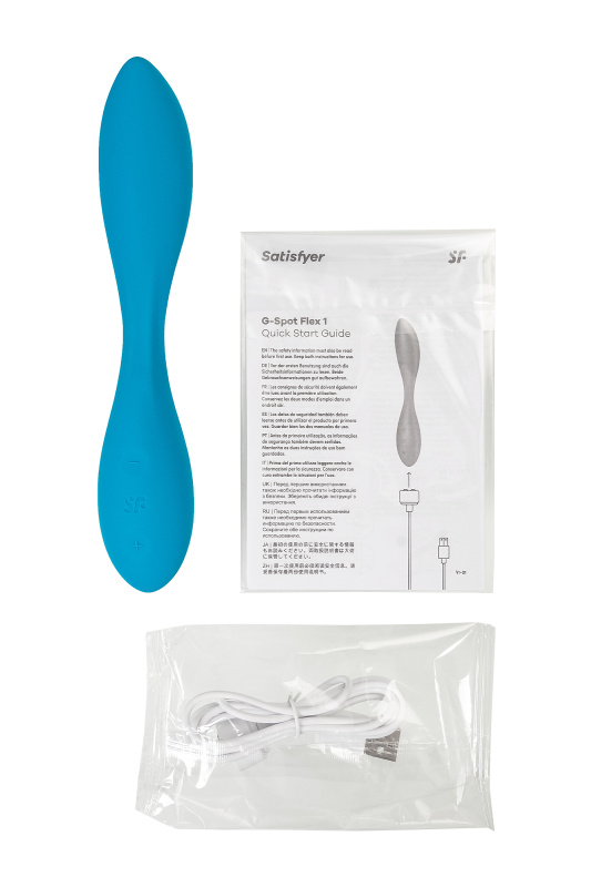 Изображение Satisfyer, Германия Стимулятор точки G с фиксацией формы Satisfyer G-Spot Flex 1, бирюзовый, 19,5 см