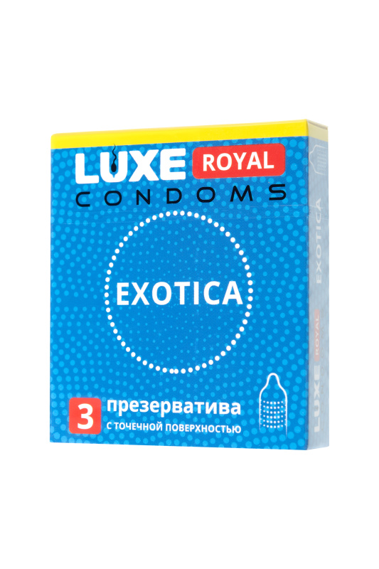 Luxe Презервативы Luxe, royal, exotica, 18 см, 5,2 см, 3 шт. — купить в Минске Изображение Luxe Презервативы Luxe, royal, exotica, 18 см, 5,2 см, 3 шт.