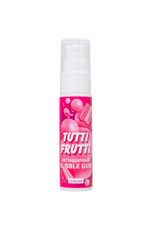 Фото  Съедобная гель-смазка TUTTI-FRUTTI для орального секса со вкусом BUBBLE GUM, 30 гр