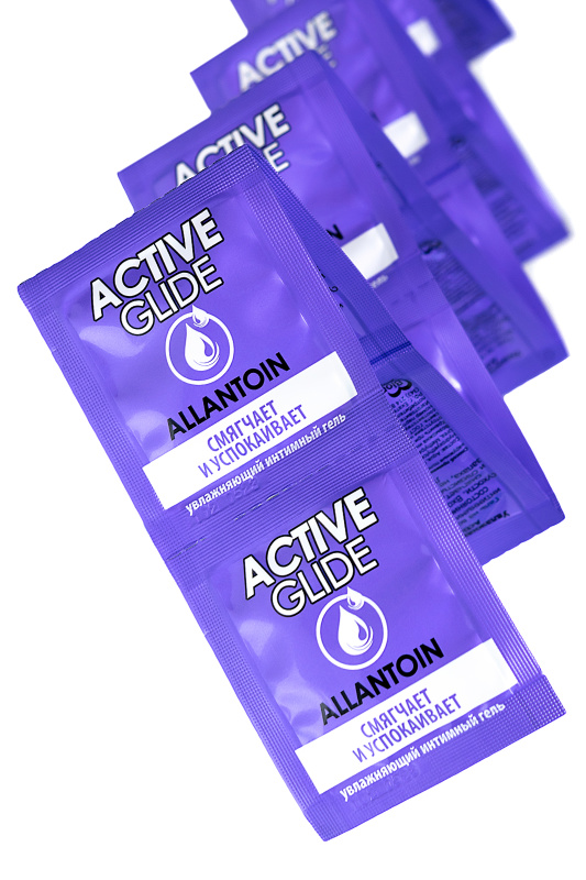 Изображение  Увлажняющий интимный гель ACTIVE GLIDE ALLANTOIN, 3г по 20шт в упаковке