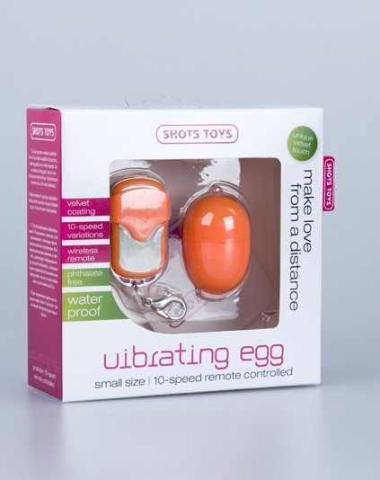 Фото Shotsmedia, Голландия Виброяйцо 10 Speed Remote Vibrating Egg Small оранжевое