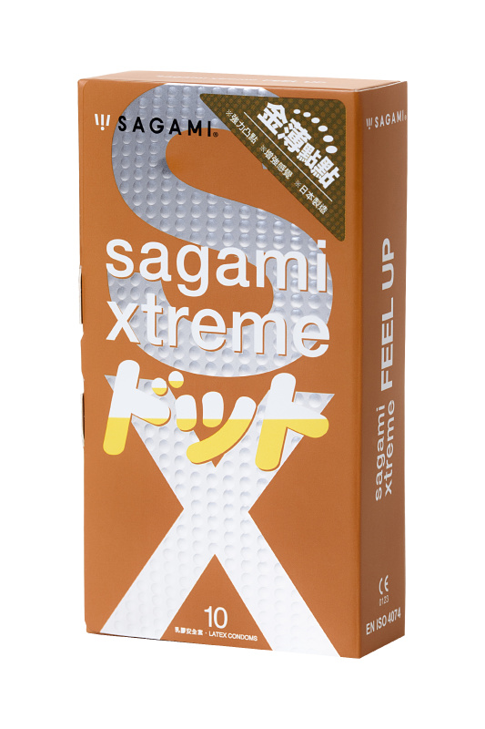 Изображение Sagami, Япония Презервативы Sagami, xtreme, feel up, латекс, 19 см, 5,3 см, 10 шт.