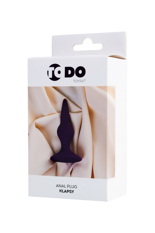 Изображение ToDo by Toyfa Анальная втулка ToDo by Toyfa Klapsy, силикон, фиолетовая, 10,5 см, Ø 3 см