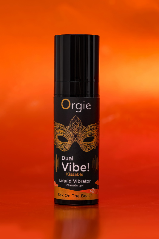 Изображение Orgie, Португалия Съедобный гель с эффектом вибрации Orgie DUAL VIBE!, со вкусом коктейля секс на пляже, 15 мл