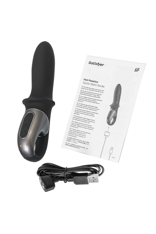 Фото  Анальный вибратор с нагревом Satisfyer Hot Passion Connect App, силикон, черный, 18 см
