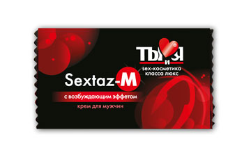 Изображение Биоритм, Россия Крем возбуждающий Ты и Я  Sextaz-M для мужчин 1,5 г,20 шт в упаковке