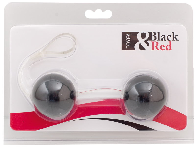 Изображение Black & Red by TOYFA Шарики вагинальные 4,5 см силикон черные
