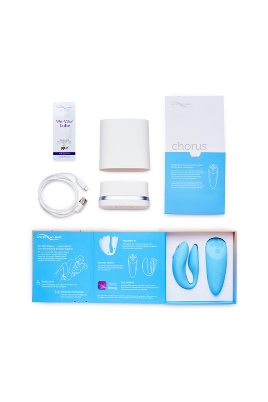 Фото We-Vibe, Канада Вибратор WE-VIBE Chorus силикон, голубой, 11 см