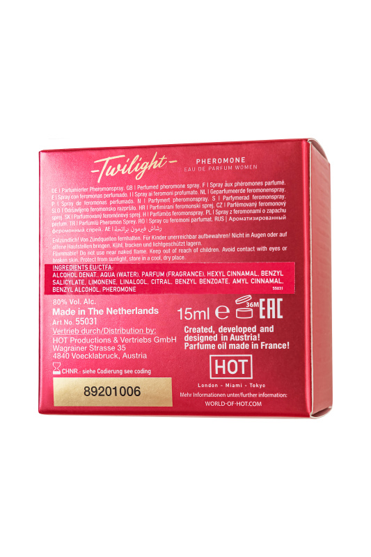 Фото  Духи с феромонами HOT Twilight, женские, 15 мл