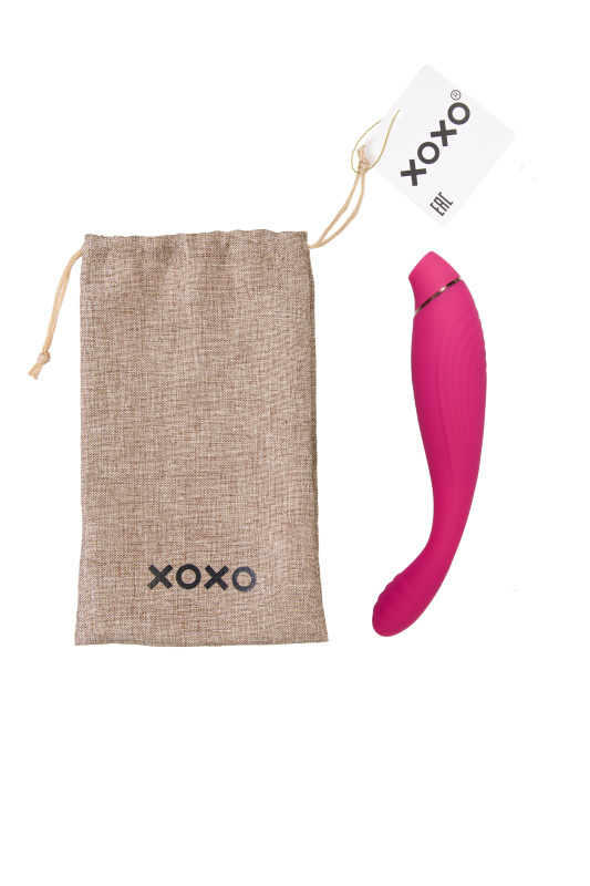 Изображение  Мешочек XOXO, текстиль, коричневый, 24,5*14 см
