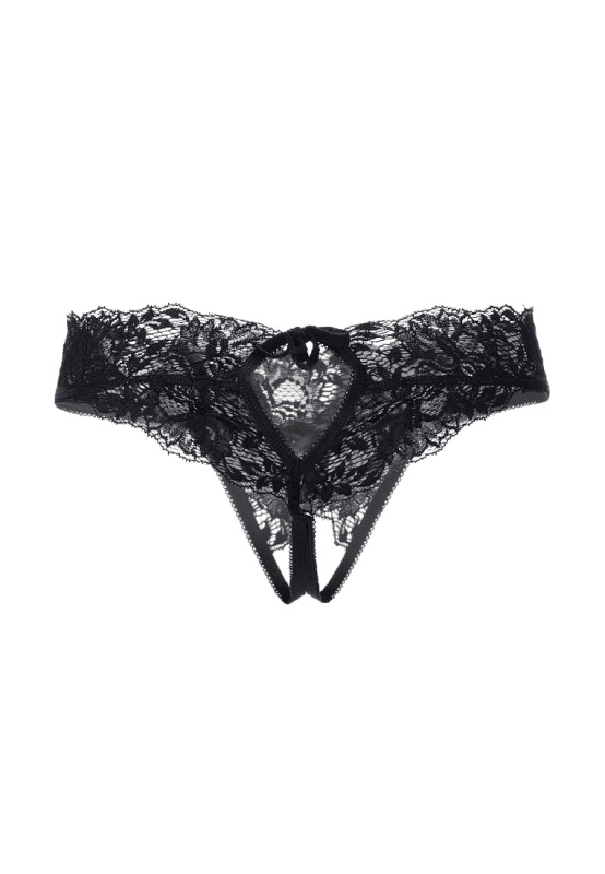 Изображение Erolanta Lingerie Эротические трусики Erolanta Tarja, черный (46-48)
