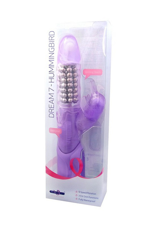 Фото Seven Creations Вибратор с клиторальным стимулятором PREMIUM RANGE DREAM7 HUMMINGBIRD 12  см.