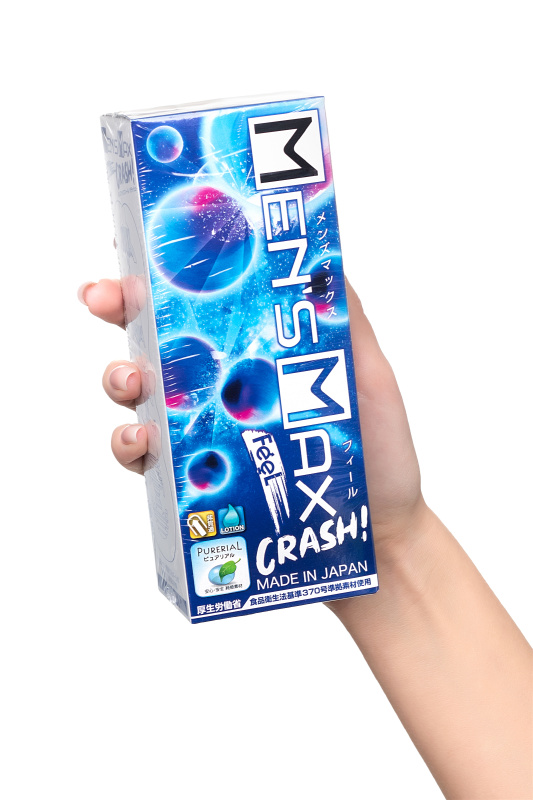 Фото MensMax Мастурбатор нереалистичный MensMax FEEL CRASH, TPE, фиолетовый, 14,2 см