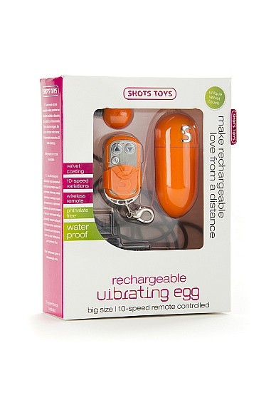 Shotsmedia, Голландия Виброяйцо Rechargeable Vibrating egg оранжевое с пультом ДУ — купить в Минске Изображение Shotsmedia, Голландия Виброяйцо Rechargeable Vibrating egg оранжевое с пультом ДУ