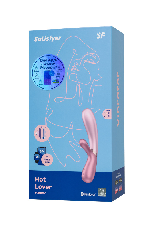 Фото Satisfyer, Германия Вибратор Satisfyer Hot Lover Connect App с клиторальным стимулятором, розовый, 20,4 см