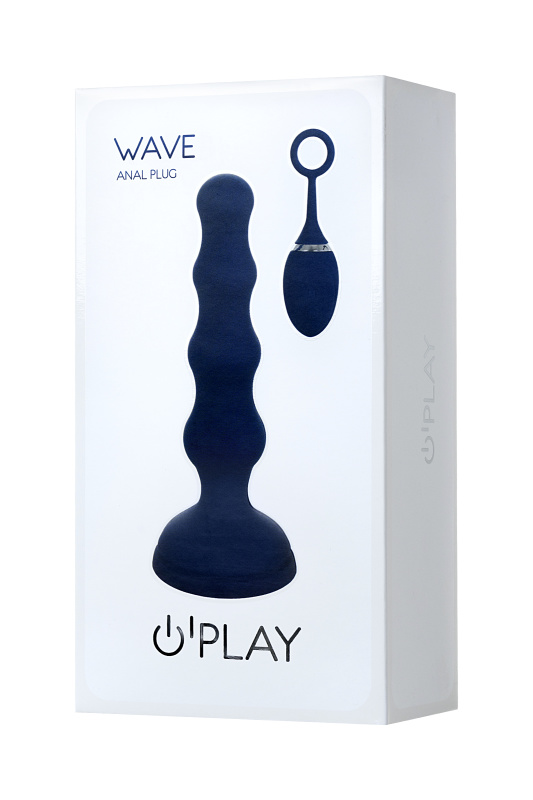 Изображение OPlay by TOYFA Анальная вибровтулка OPlay Wave с пультом ДУ, силикон, синий, 15,5 см.