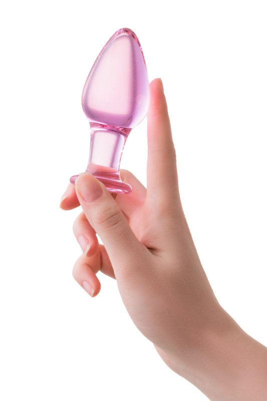 Фото Sexus Glass Анальная втулка Sexus Glass, стекло, розовая, 10 см, Ø 4 см