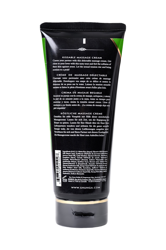 Изображение Shunga, Канада Массажный крем для тела Shunga «Груша и зеленый чай» (Pear&Exotic Green Tea), съедобный, 200мл