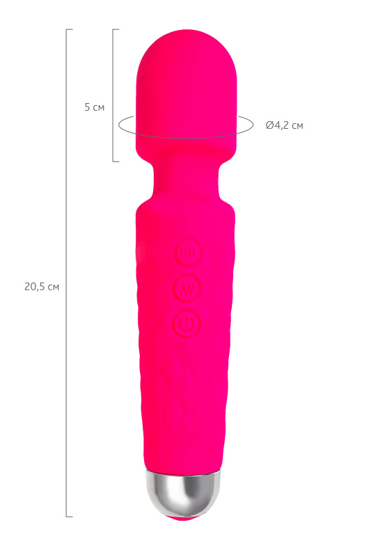 Фото Flovetta by toyfa, Китай Вибромассажер Flovetta PEONY, силикон, розовый, 20,5 см