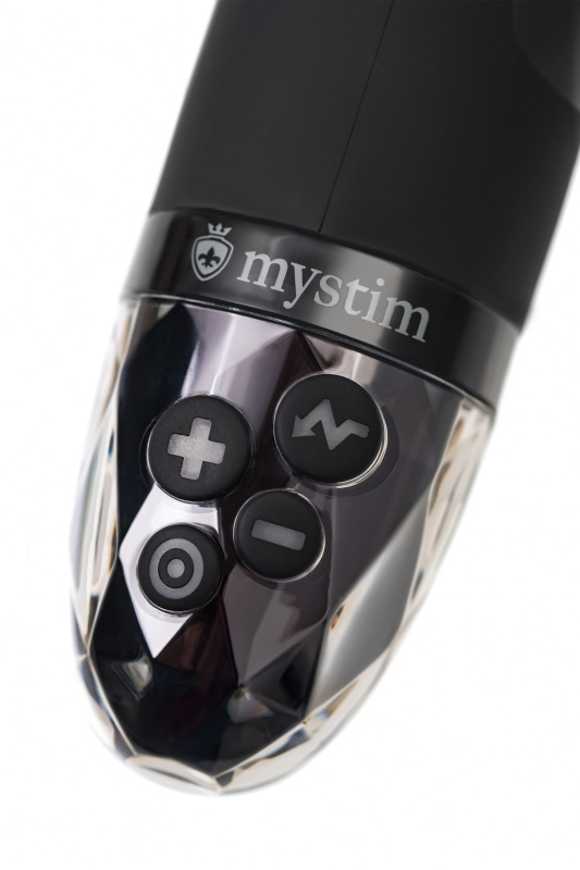 Изображение MYSTIM Вибратор Mystim Right on Ron с электростимуляцией, силикон, черный, 16,5 см