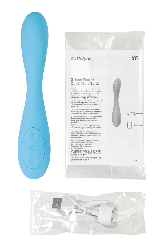Фото Satisfyer, Германия Стимулятор точки G с фиксацией формы Satisfyer G-Spot Flex 4+ Connect App, голубой, 19,5 см