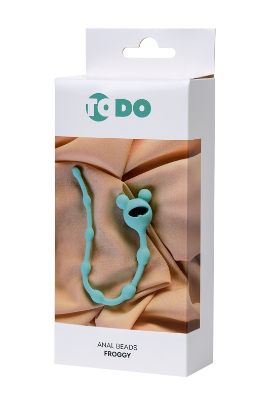 Фото ToDo by Toyfa Анальная цепочка ToDo by Toyfa Froggy, силикон, мятный, 27,4 см, Ø 1,4 см
