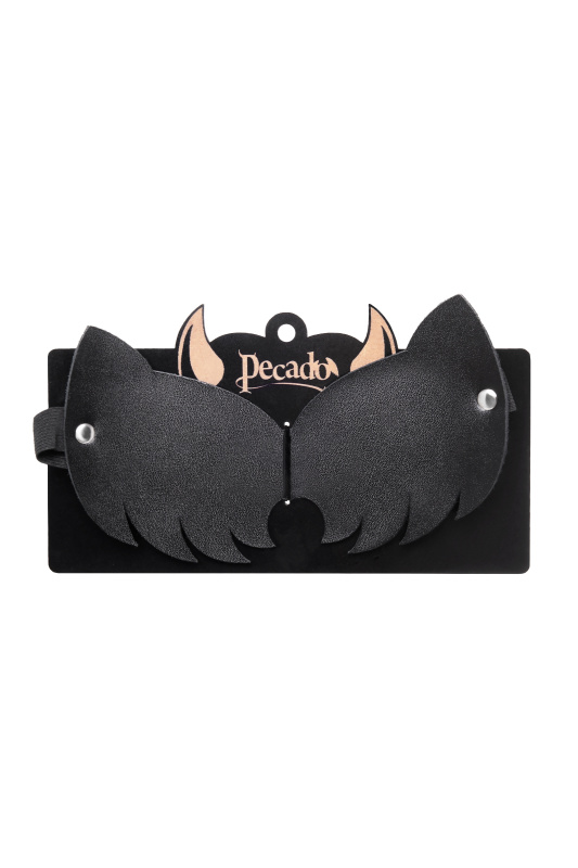 Изображение PECADO B.D.S.M Маска Pecado BDSM, с ушками кошки закрытая, натуральная кожа, чёрная