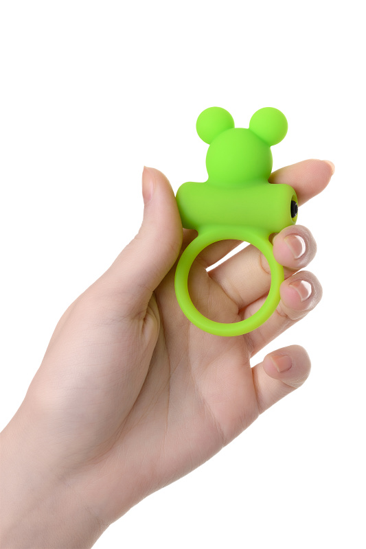 Изображение A-toys by TOYFA Виброкольцо на пенис A-Toys by TOYFA Chio, силикон, зеленое, 8,1 см, Ø 3,1 см