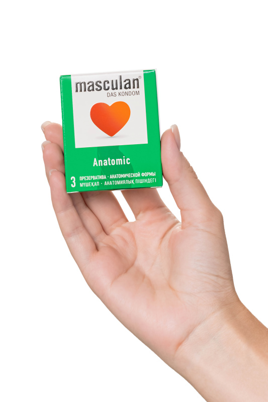 Фото Masculan Презервативы Masculan, Anatomic №3, анатомической формы, 5,3 см, 18,5 см, 3 шт