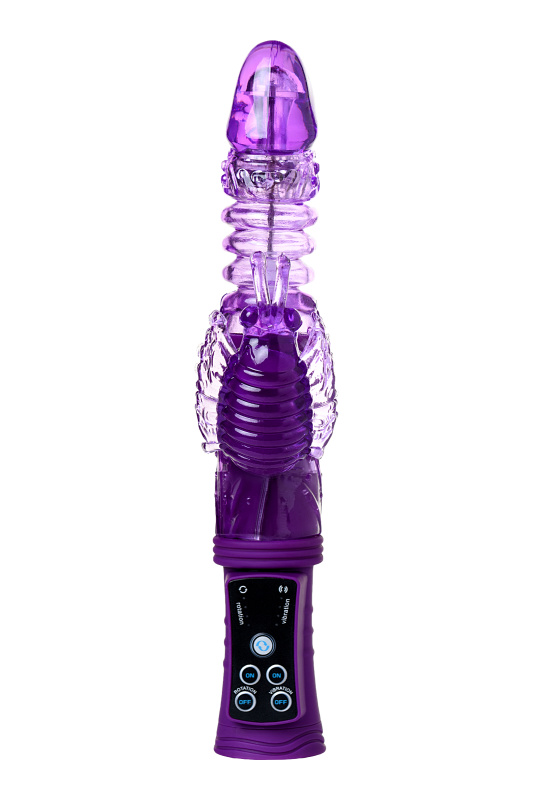 Изображение A-toys by TOYFA Вибратор с клиторальным стимулятором TOYFA A-Toys  High-Tech fantasy, TPR, Фиолетовый, 23 см