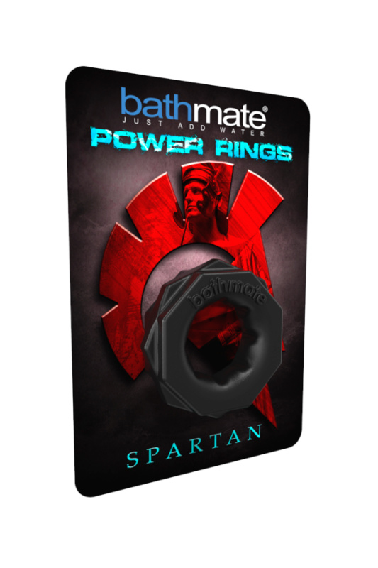 Изображение Bathmate, Великобритания Эрекционное кольцо на пенис Bathmate Spartan, elastomex, чёрное, Ø4 см