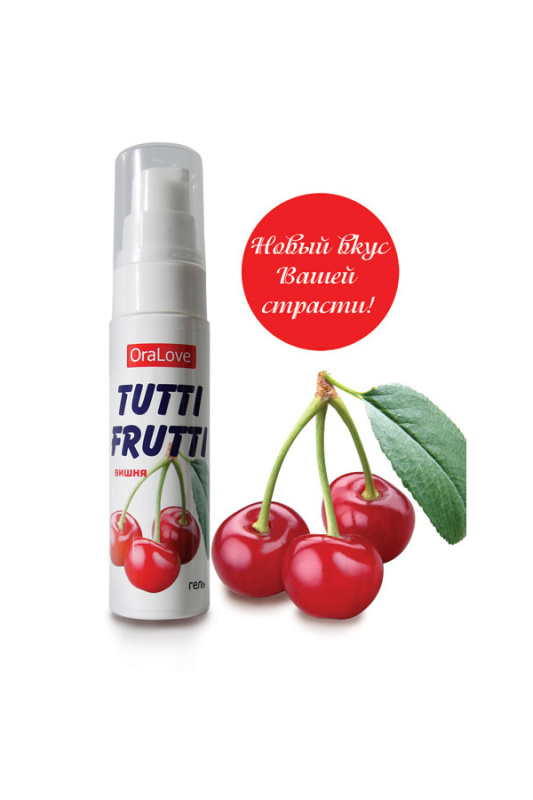 Изображение Биоритм, Россия Съедобная гель-смазка TUTTI-FRUTTI для орального секса со вкусом вишни, 30 г
