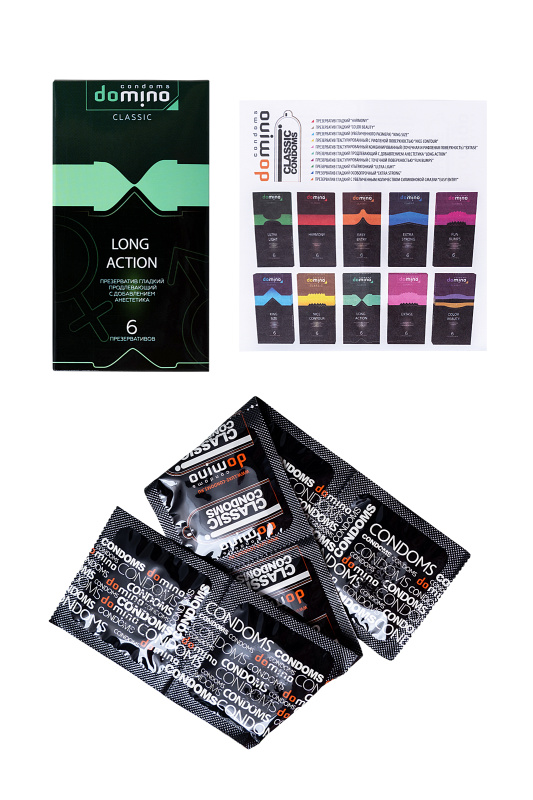 Изображение Luxe Презервативы Domino, classic, long action, 18 см, 5,2 см, 6 шт.
