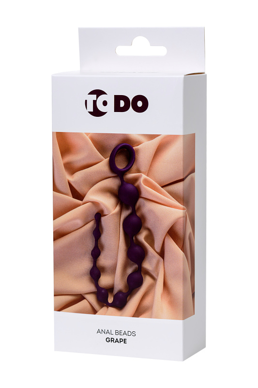 Фото ToDo by Toyfa Анальная цепочка ToDo by Toyfa Grape, силикон, фиолетовый, 35 см, Ø 2,7 см