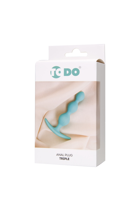 Изображение ToDo by Toyfa Анальная втулка ToDo by Toyfa Triple, силикон, мятная, 10,5 см, Ø 2,4 см