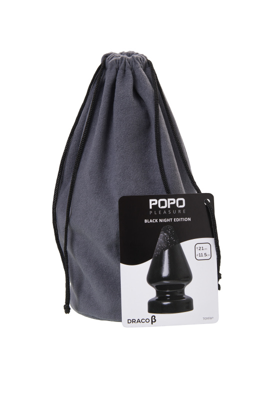 Фото  Анальная втулка POPO Pleasure by TOYFA Draco β, PVC, черная, 21 см, Ø 11,5 см