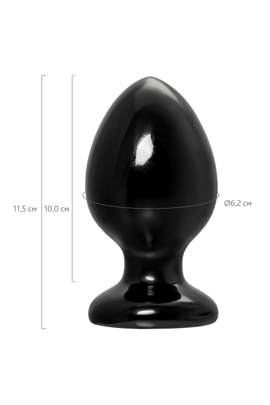 Изображение  Анальная втулка POPO Pleasure by TOYFA Cetus α, PVC, черная, 11,5 см, Ø 6,2 см