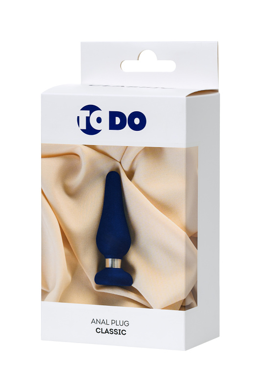 Изображение ToDo by Toyfa Анальная втулка ToDo by Toyfa Сlassic, размер M, силикон, синий, 11,5 см, Ø 3,7 см