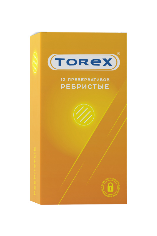 Фото Torex Презервативы Torex, ребристые, латекс, 18,5 см, 5,4 см, 12 шт.
