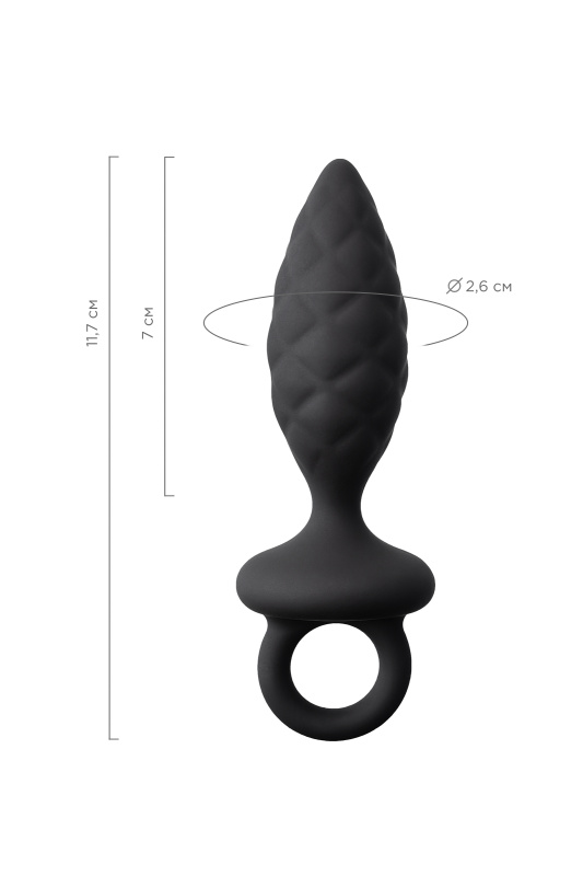 Изображение Erotist Анальная пробка Erotist Strob S - size, силикон, черная, 11,7 см