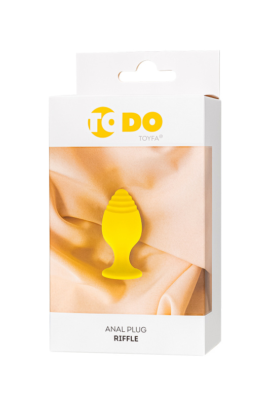 Фото ToDo by Toyfa Анальная втулка ToDo by Toyfa Riffle, силикон, желтый, 6 см