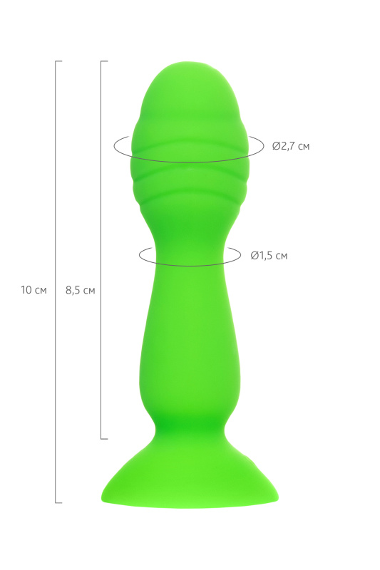 Изображение A-toys by TOYFA Анальная втулка A-Toys by TOYFA Terg, силикон, зеленый, 10 см