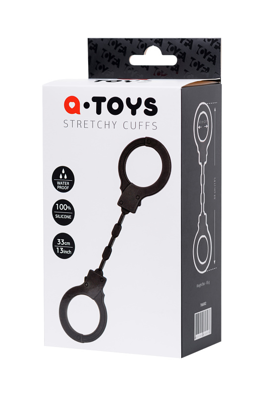 Изображение A-toys by TOYFA Силиконовые наручники A-Toys by TOYFA Celet, силикон, черные, 33 см