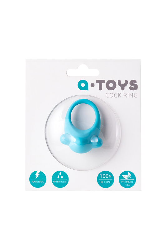 Фото A-toys by TOYFA Эрекционное кольцо на пенис TOYFA A-Toys, силикон, голубой, Ø 5,4 см