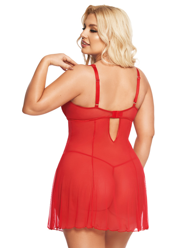 Изображение SoftLine Collection, Польша Комбинация и стринги SoftLine Collection Berta, красный, XXXL