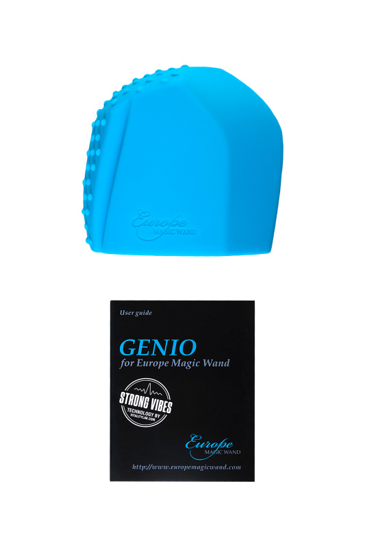 Фото Magic Wand Насадка Magic Wand Genio для массажера Europe, силикон, синяя, 4.1 см